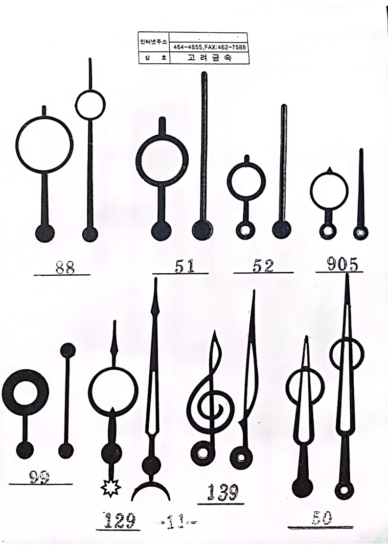 제품 88, 51, 52, 905, 99, 129, 139, 50