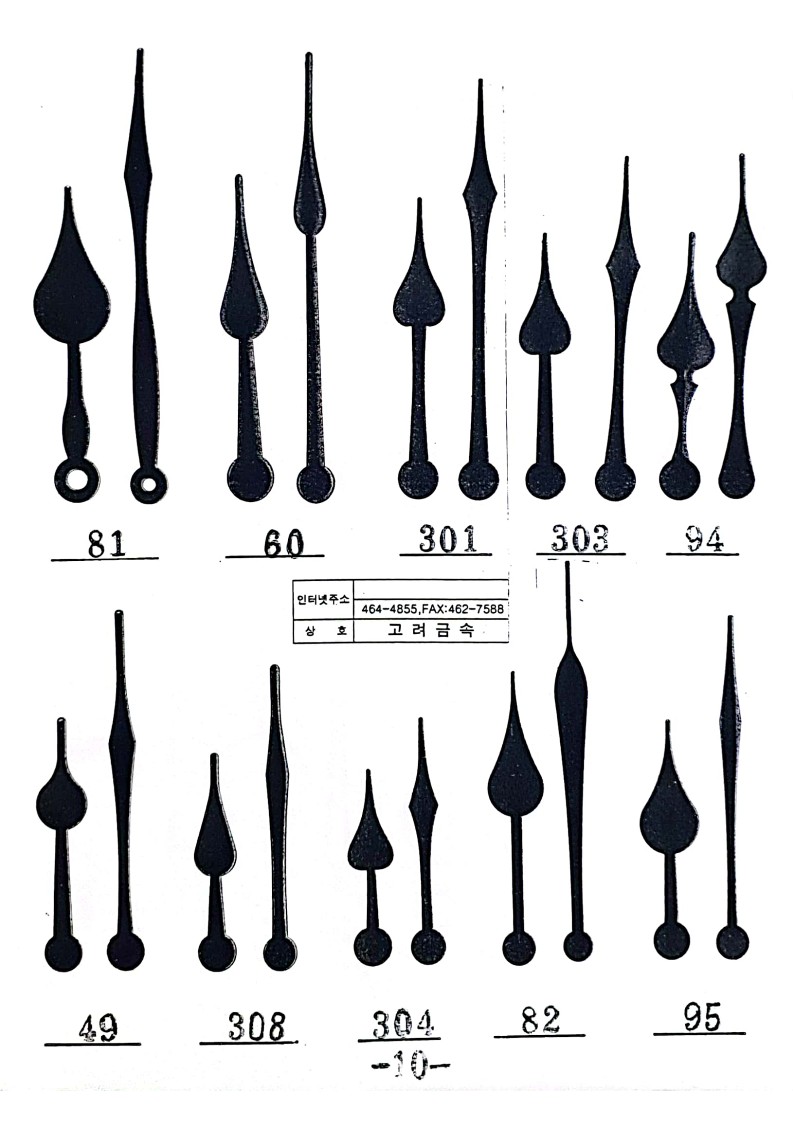 제품 81, 60, 301, 303, 94, 49, 308, 304, 82, 95